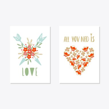 Sevgililer günü kartları ayarla.