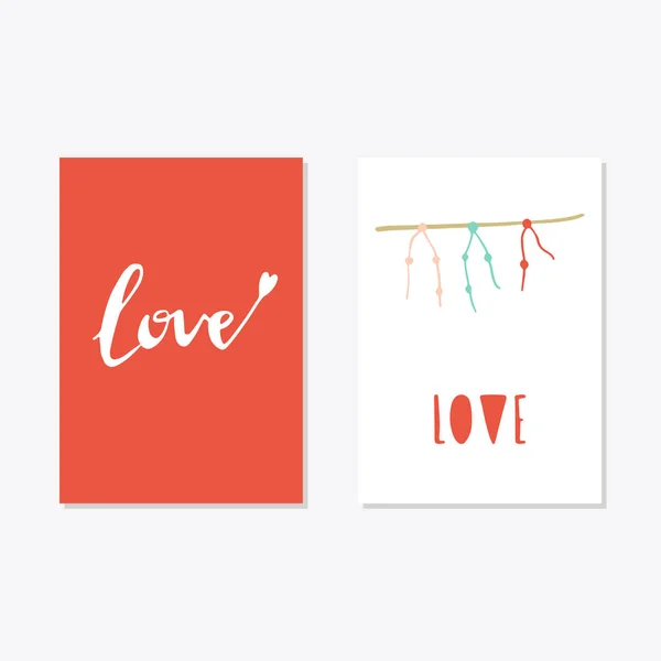 Tarjetas de San Valentín . — Vector de stock