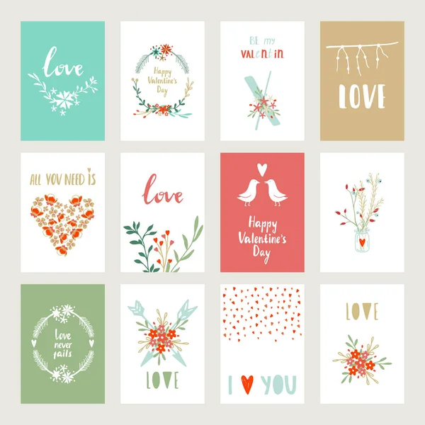 Valentine day cards — Stock Vector