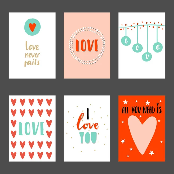 Sevgililer günü kartları — Stok Vektör