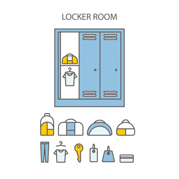 ᐈ Locker Stock Illustrations Royalty Free High School Football