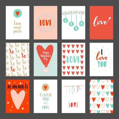 Sevgililer günü kartları ayarla.