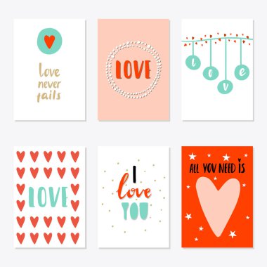 Sevgililer günü kartları ayarla.