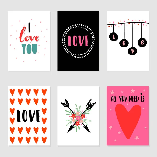 Tarjetas de San Valentín . — Vector de stock