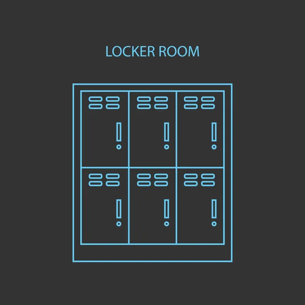 Locker icon set. — Stock Vector