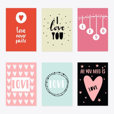 Sevgililer günü kartları ayarla.