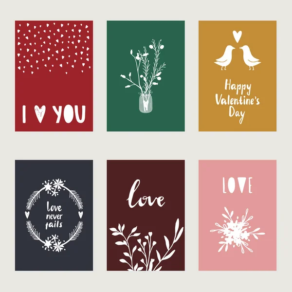 Tarjetas de San Valentín . — Vector de stock