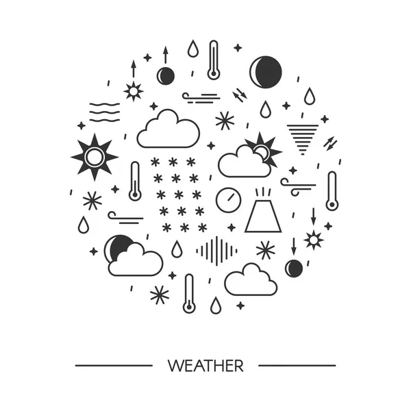 Mega pack of weather icons — Stock Vector