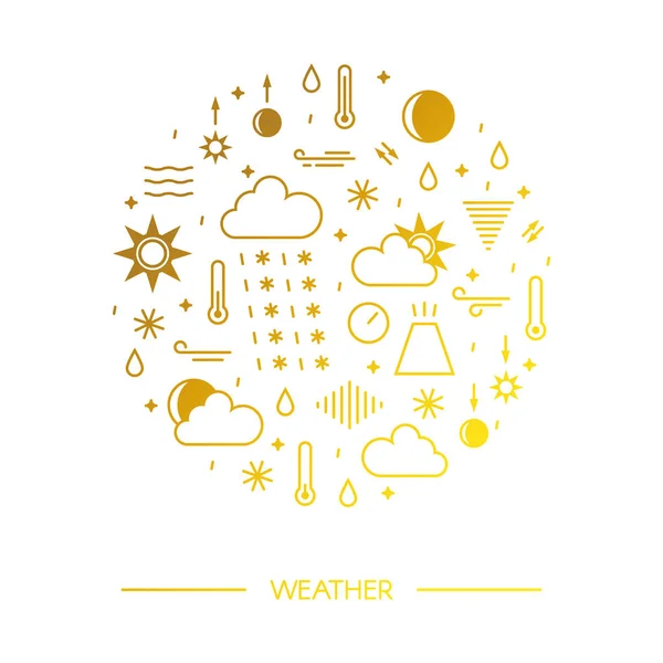 Mega pack of weather icons — Stock Vector