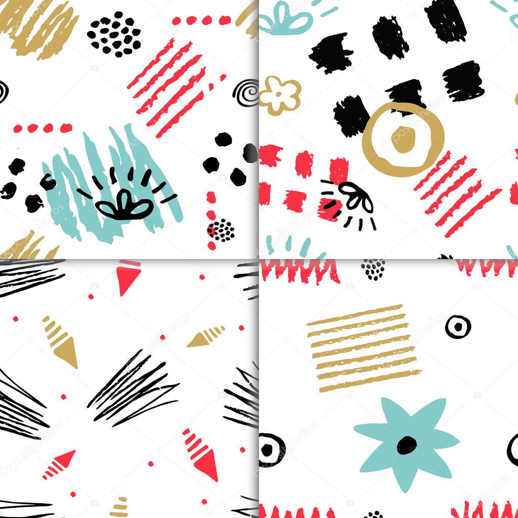  scribbles seamless patterns