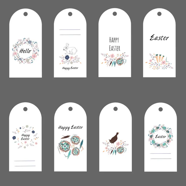 Easter gift tags en labels — Stockvector