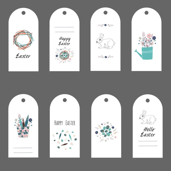 Easter gift tags en labels — Stockvector