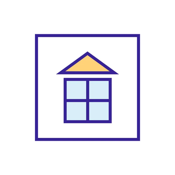 Icono de ventana de casa — Vector de stock