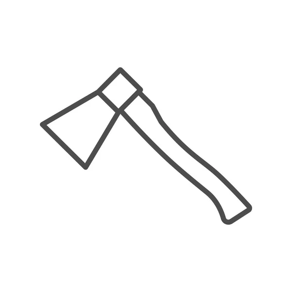 Ícone de estilo de linha com machado —  Vetores de Stock
