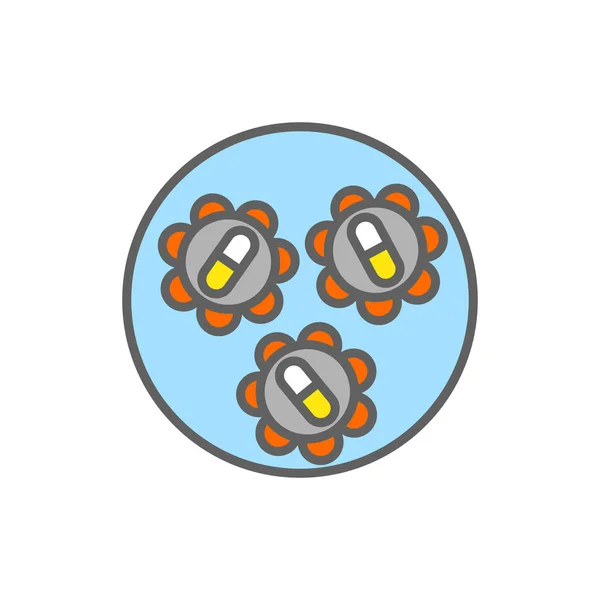 Minimalistyczne symbol wirus — Zdjęcie stockowe