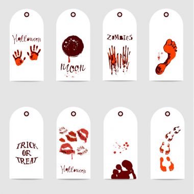 set Hediyelik Etiketler Cadılar Bayramı