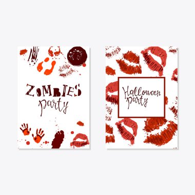 Vektör Cadılar Bayramı posterin ayarla