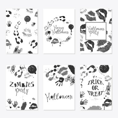 Vektör Cadılar Bayramı posterin ayarla