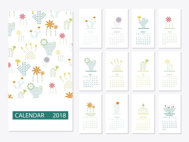 Takvim 2018 şablonu