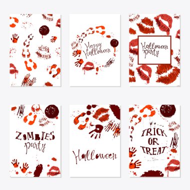 Vektör Cadılar Bayramı posterin ayarla