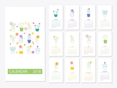 Takvim 2018 şablonu