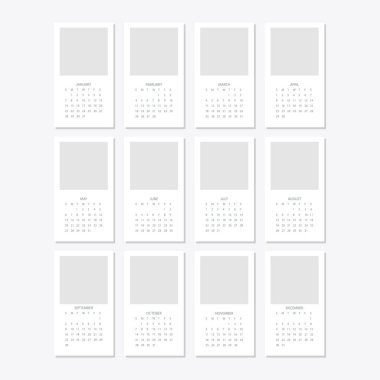 2018 Takvim şablonu