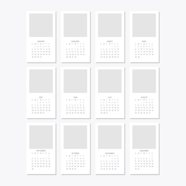 Vorlage: Kalender 2018 — Stockvektor