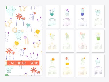 Takvim 2018 şablonu