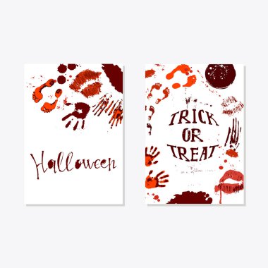 Vektör Cadılar Bayramı posterin ayarla