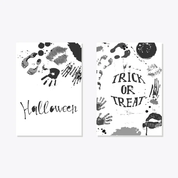 Vektor-Set von Halloween-Poster — Stockvektor