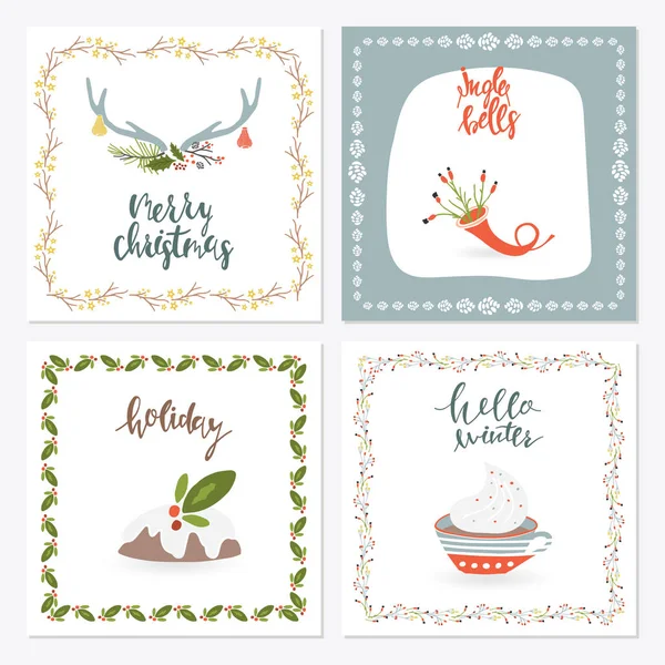 Kare kış tatil tebrik kartları