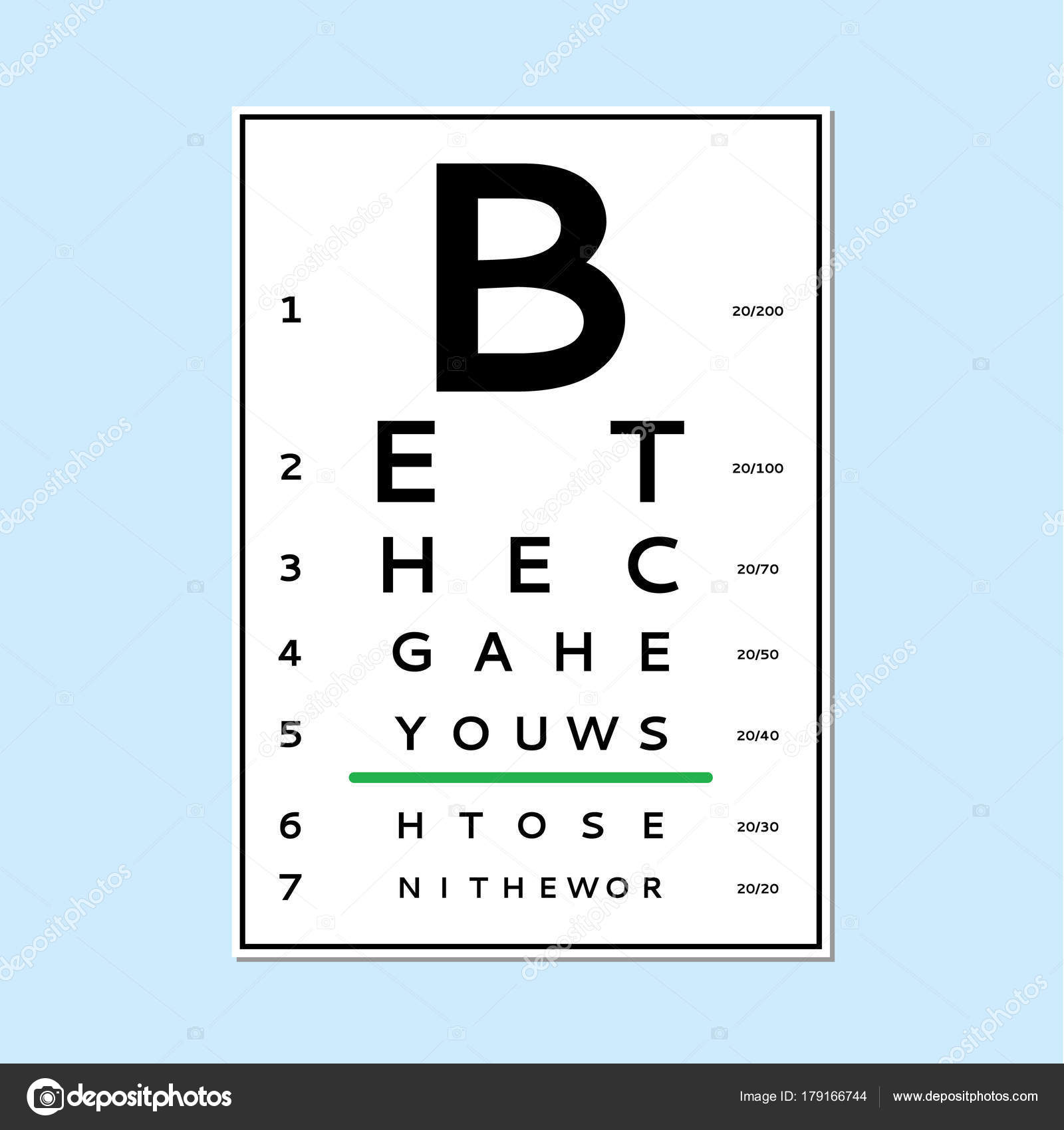 20 40 Vision Test Chart