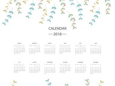 2018 yeni yıl takvim