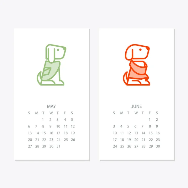 2018 календар на новий рік — стоковий вектор