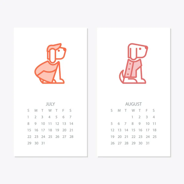 2018 календар на новий рік — стоковий вектор