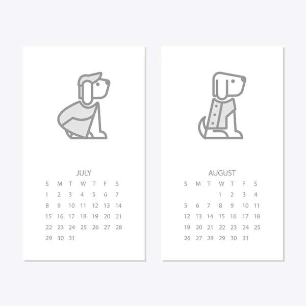 2018 calendário do ano novo — Vetor de Stock