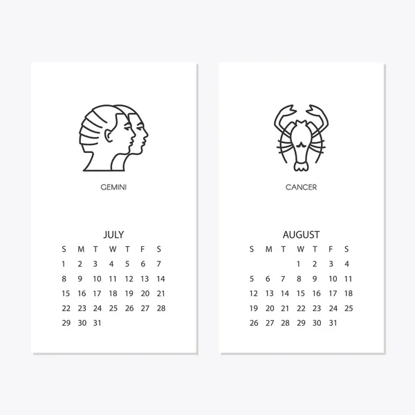 2018 nyår kalender — Stock vektor