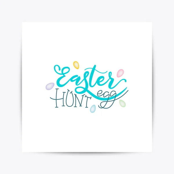 Esquissé à la main Happy Easter texte — Image vectorielle
