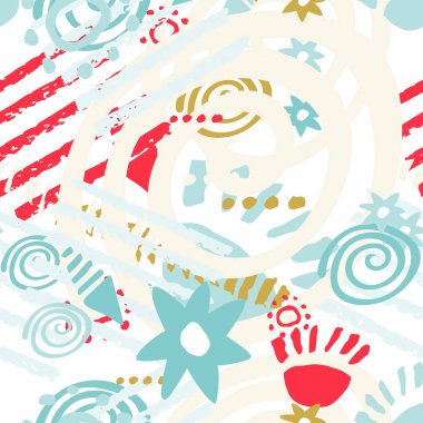 Elle çizilmiş karalamalar seamless modeli