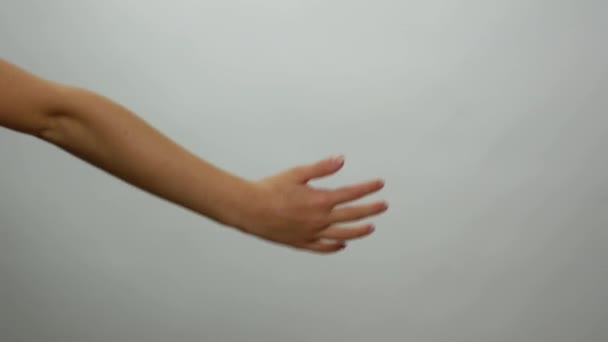 Mão Criança Pai Conectando Centro Moldura Mão Uma Criança Adulto — Vídeo de Stock