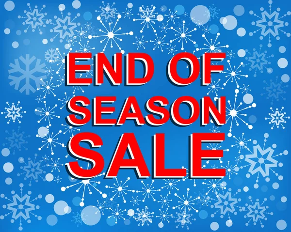 Velké zimní prodej plakát s textem konec sezóny prodej. Reklamní banner vektor — Stockový vektor