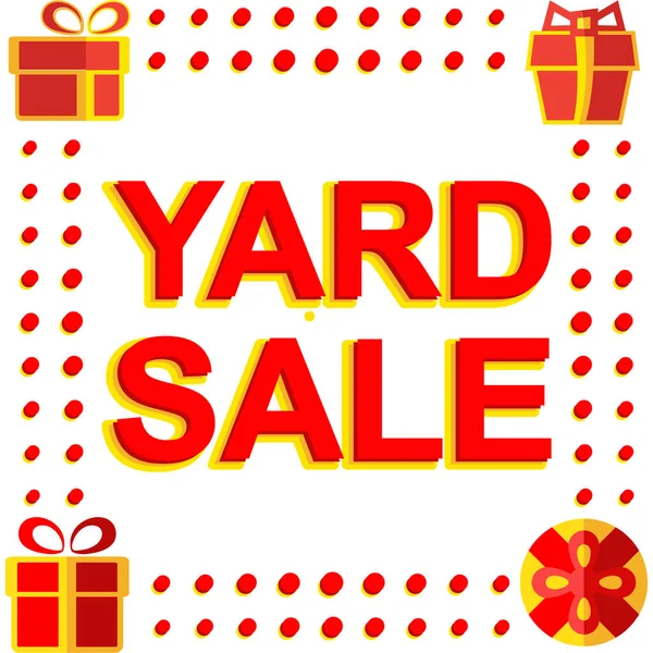 Nagy téli eladás poszter Yard Sale szöveggel. Vector-banner reklám — Stock Vector