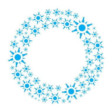 İzole kar tanesi vektör çelenk