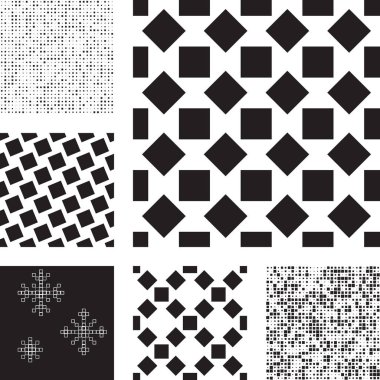 Kareler ile soyut desen seti