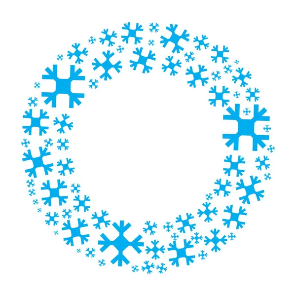 İzole kar tanesi vektör çelenk