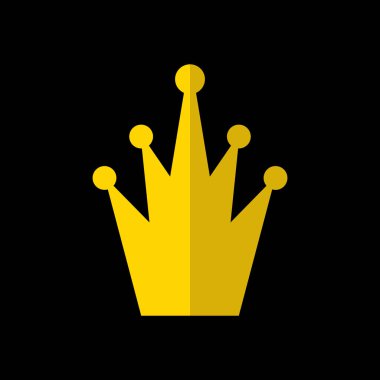 Düz stil simgesinde taç