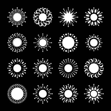 vektör güneş simgeler kümesi