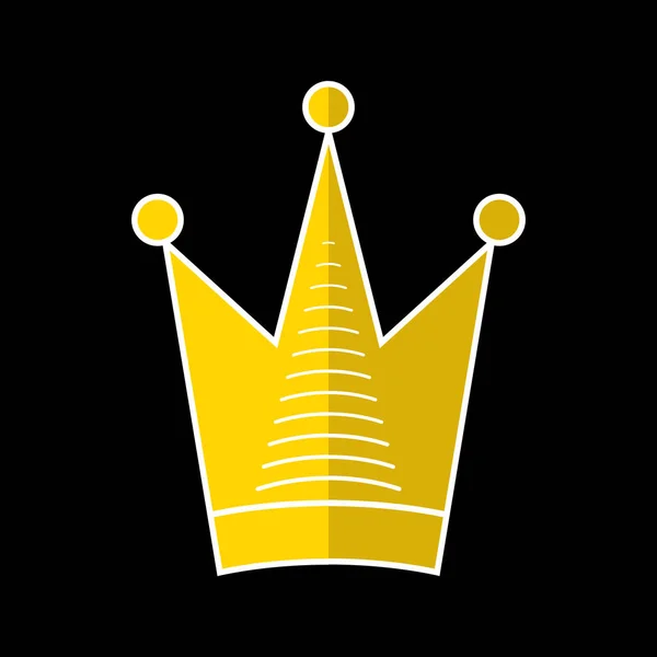 Ikona koruny v plochý — Stockový vektor