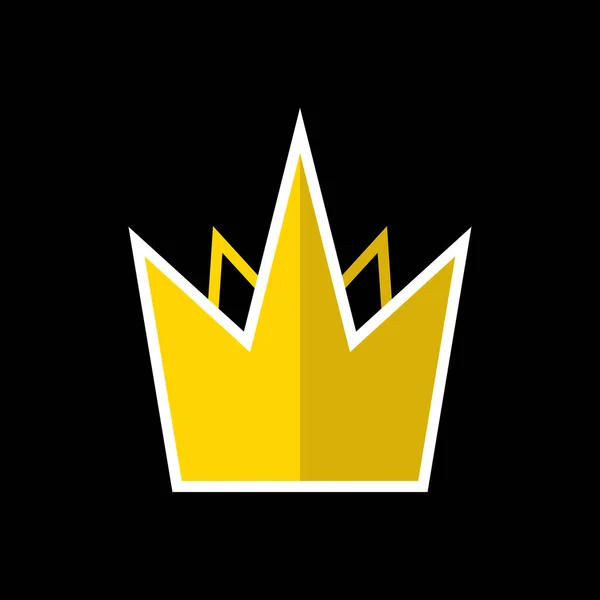 Icono de corona en estilo plano — Vector de stock