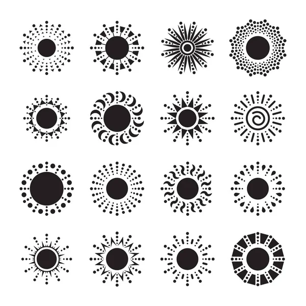 Conjunto de iconos vectoriales solares — Vector de stock